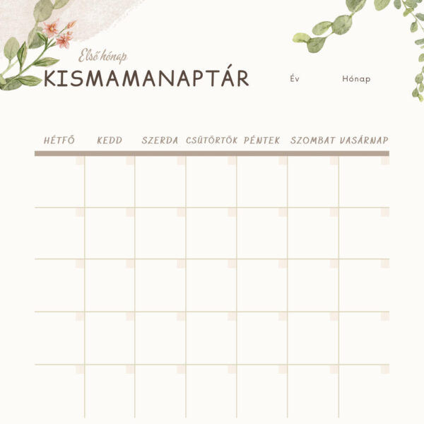 Kismama naptár